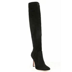 GIANNI BINI Makaye Black Suede Knee High Boot Size 7M